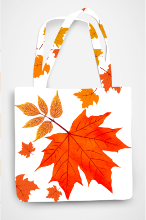 Autumn Leaves AOP Zipper Tote Bag