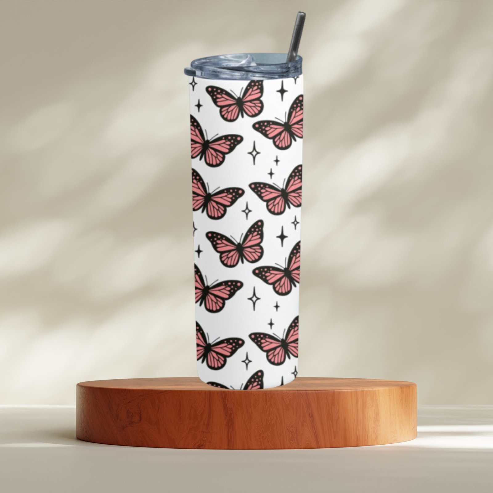 Butterfly Bliss Insulated Travel Tumbler -V&M by VM Creations