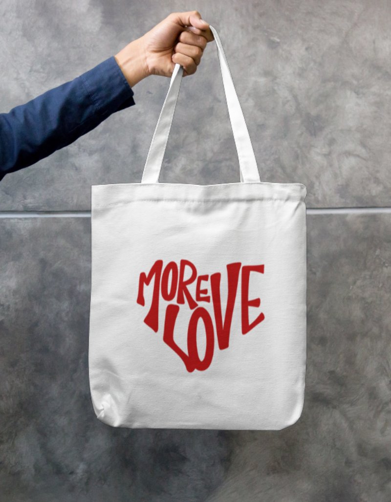 “More Love Edition” Canvas Tote Bag -V&M by VM Creations
